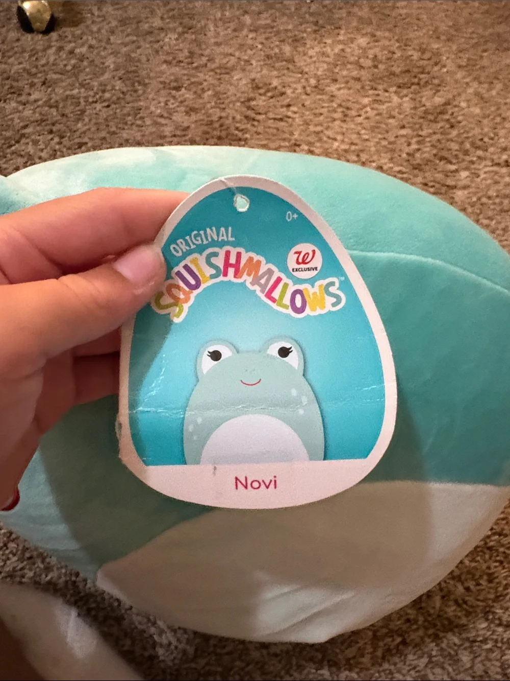 Squishmallows Turquoise & White Frog Plush